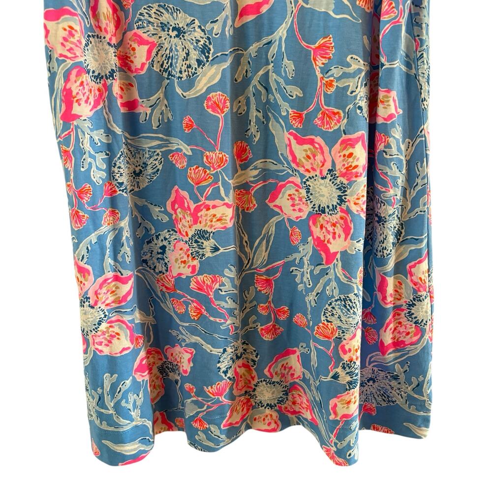 Lilly Pulitzer Women's Blue Bahamian Rhapsody T Shirt Dress, Cotton, Size XXL - Picture 6 of 9